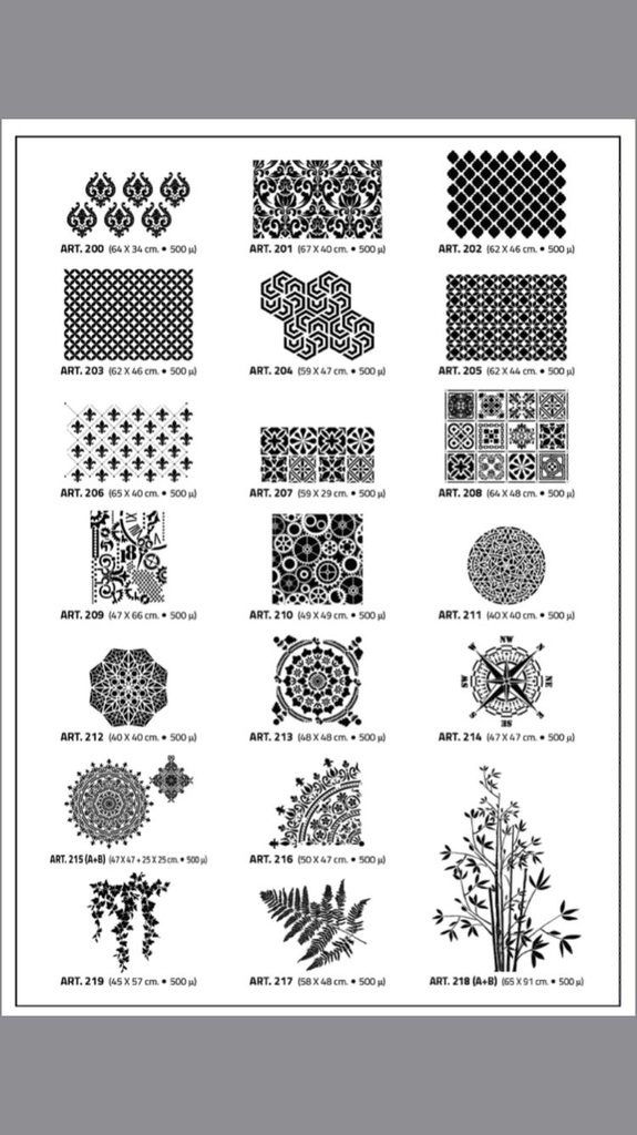 VP STENCIL A SPESSORE X METEORE 10